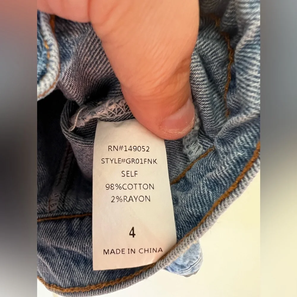 Fashion Nova Kids‎ Toddler Girl Smiley Face Jean Denim Jacket Size 4